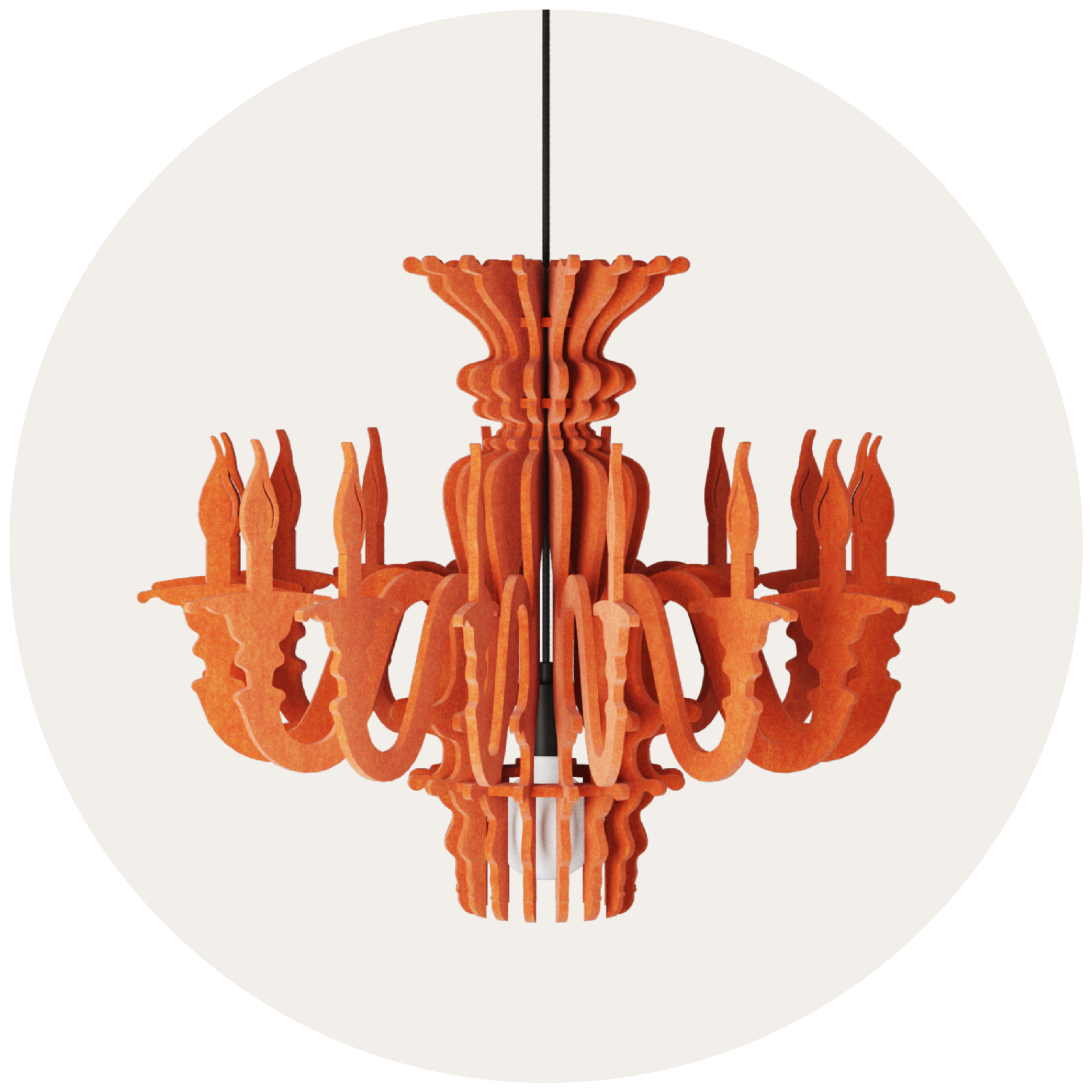 Ljudabsorberande lampskärmar