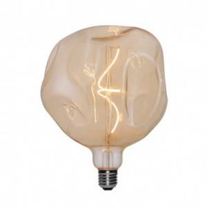 LED Ljuskälla Gold Bumped Light Bulb Globe G180 Spiralfilament 5W E27 Dimbar 1800K