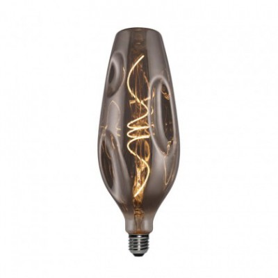 LED Ljuskälla Smoky Bumped Light Bulb Bottle Spiral Filament 5W E27 Dimbar 2000K