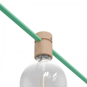 Lamphållare i trä för String Light ljusslinga och Filé system