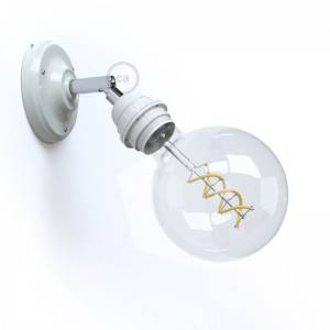 Fermaluce Classic 90° med E27 gängad lamphållare, justerbar vägglampa i porslin