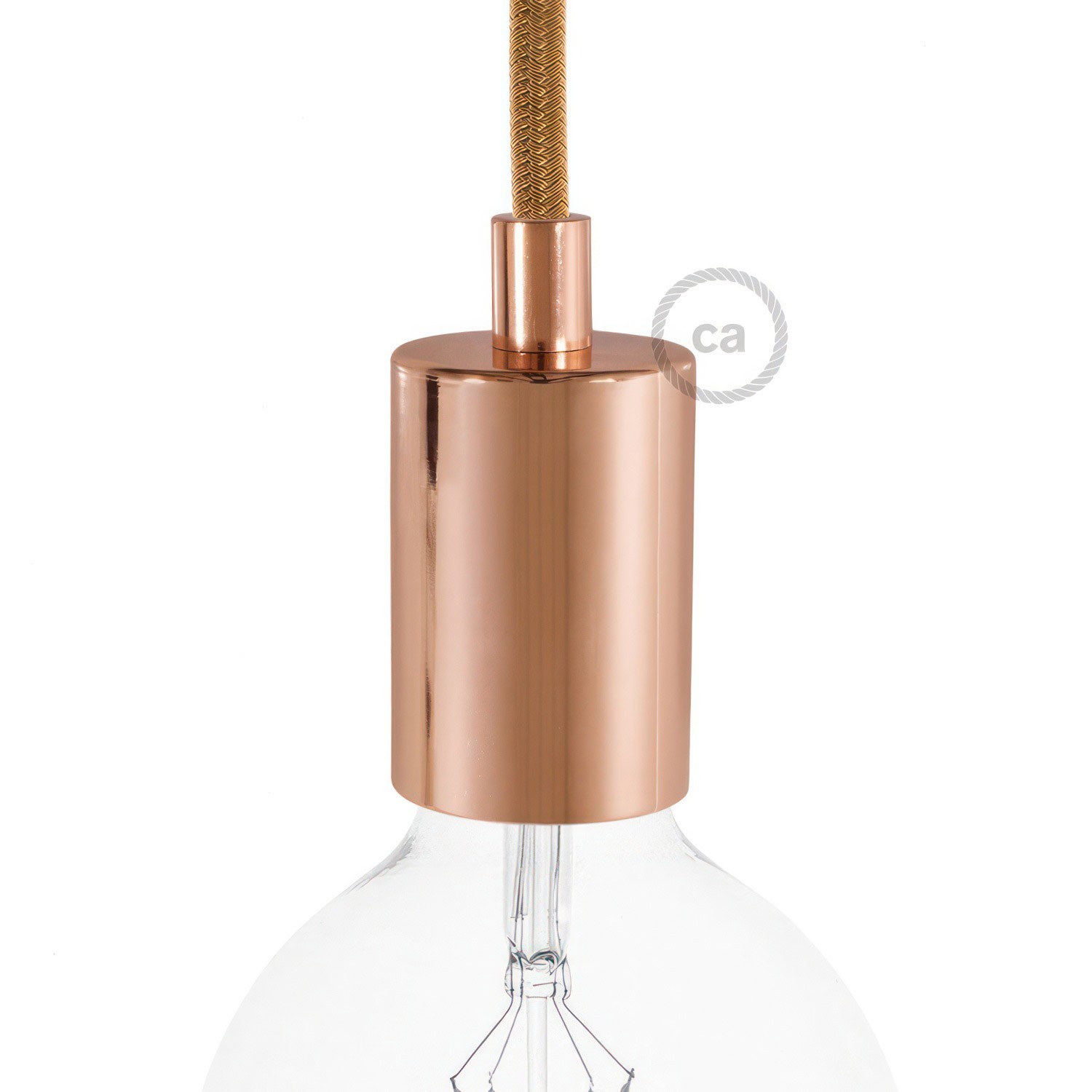 Kit cylindrisk lamphållare E27 i metall