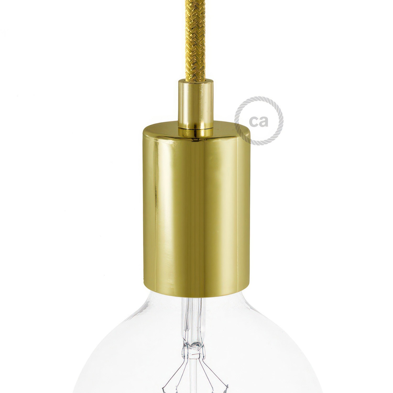 Kit cylindrisk lamphållare E27 i metall