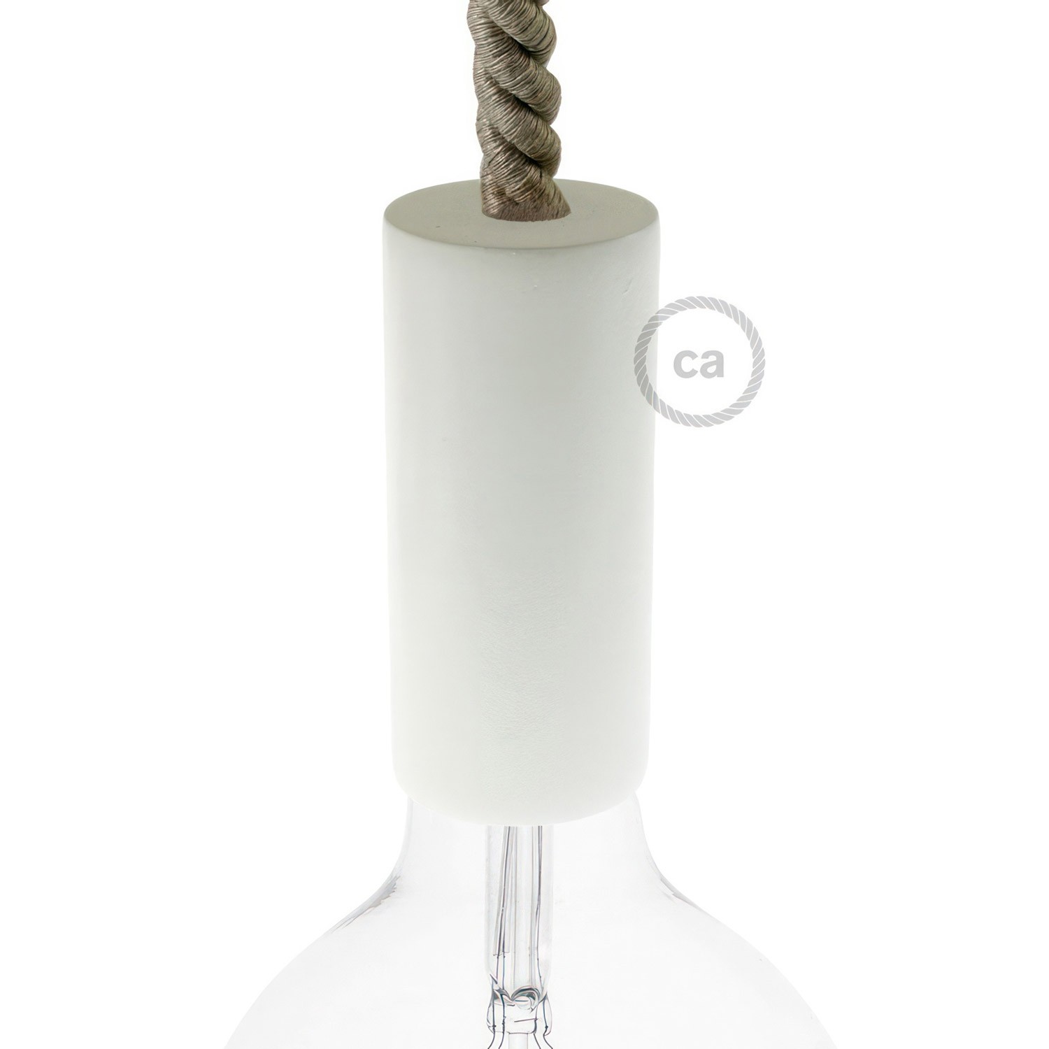 Kit lamphållare E27 i trä för XL repkabel