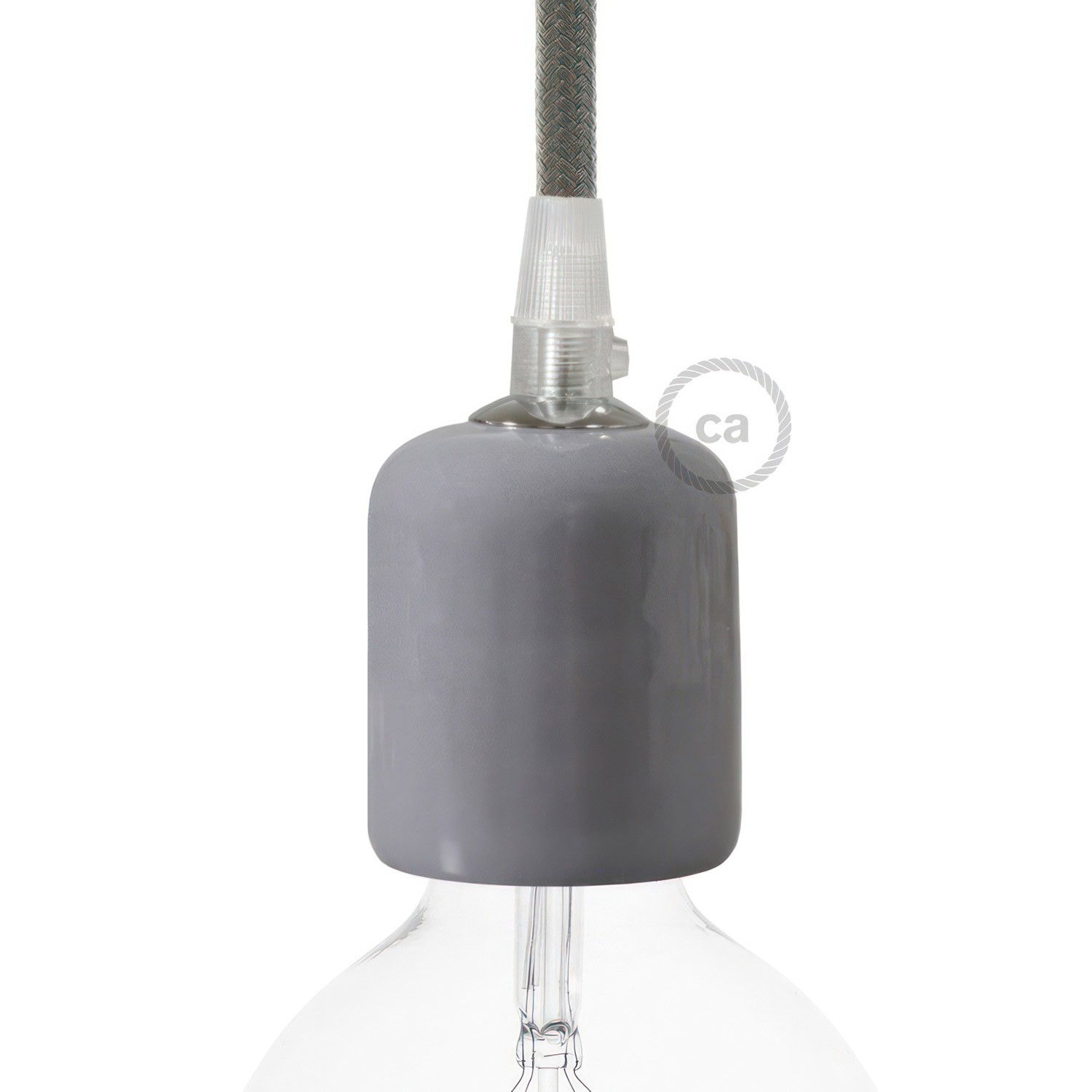 Kit lamphållare E27 i keramik