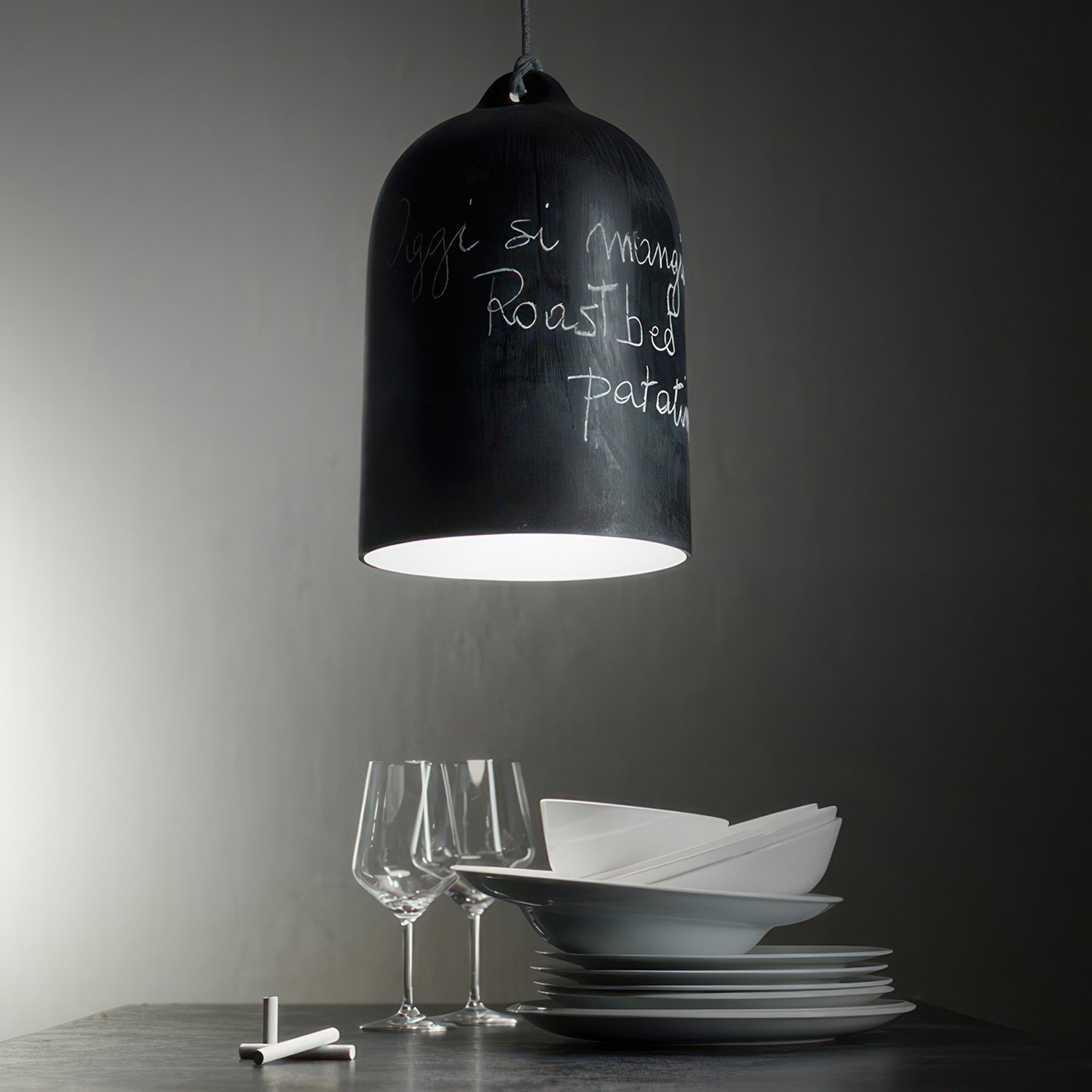 Campana XL, lampskärm för upphängning i keramik - Tillverkad i Italien