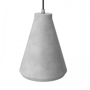 Imbuto trattformad lampskärm i betong för pendellampa, komplett med dragavlastare och E27 lamphållare
