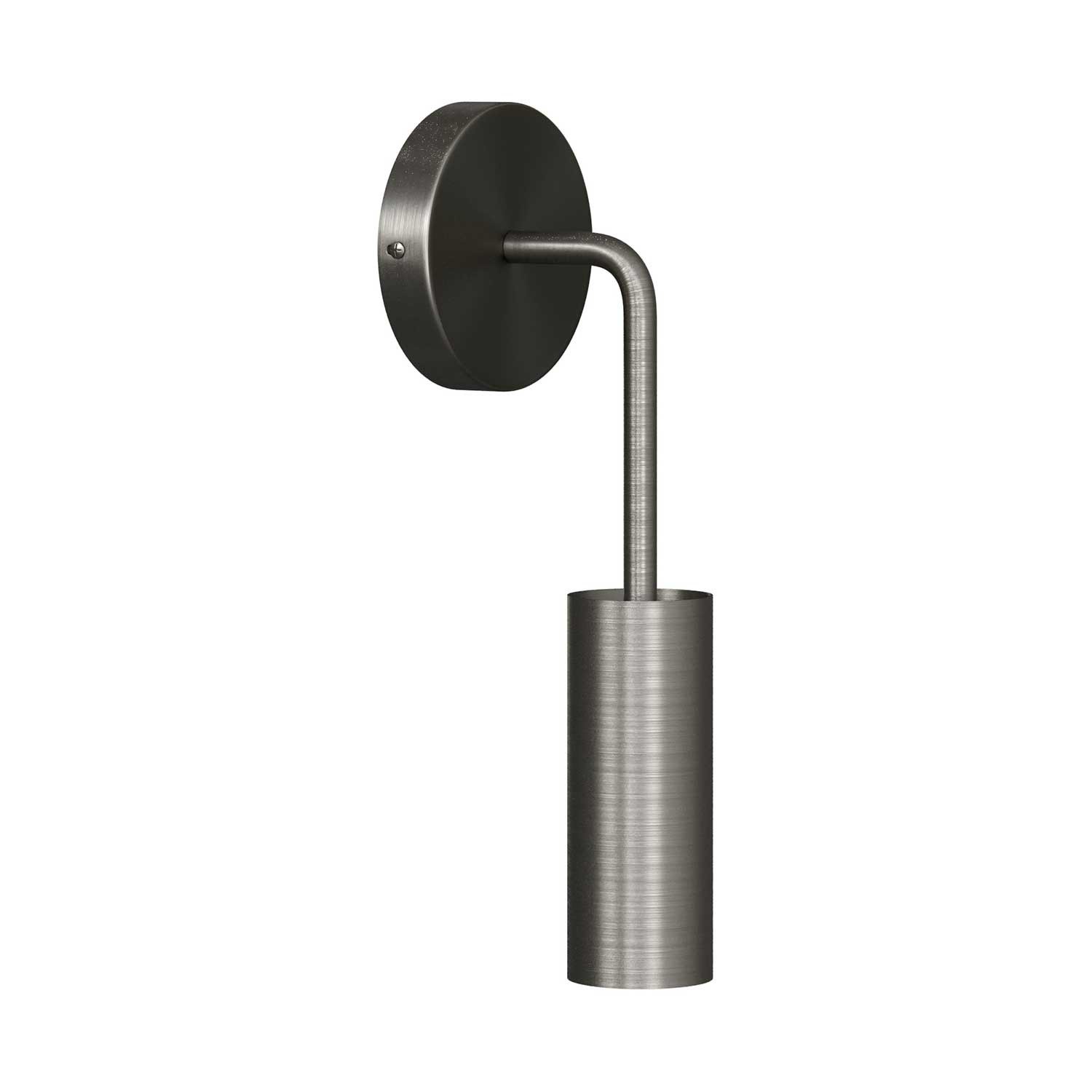 Fermaluce Metal, vägglampa i metall med böjd förlängning och Tub-E14 lampskärm