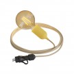 Eiva Snake Pastel, portabel utomhuslampa, 5 m textilkabel, IP65 vattentät lamphållare och kontakt
