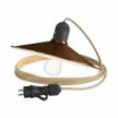 Eiva Snake, portabel utomhuslampa med lampskärm Swing, 5 m textilkabel, IP65 vattentät lamphållare och kontakt