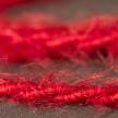 Burlesque flätad elektrisk kabel med täckt med pälsliknande tyg Röd enfärgad TP09