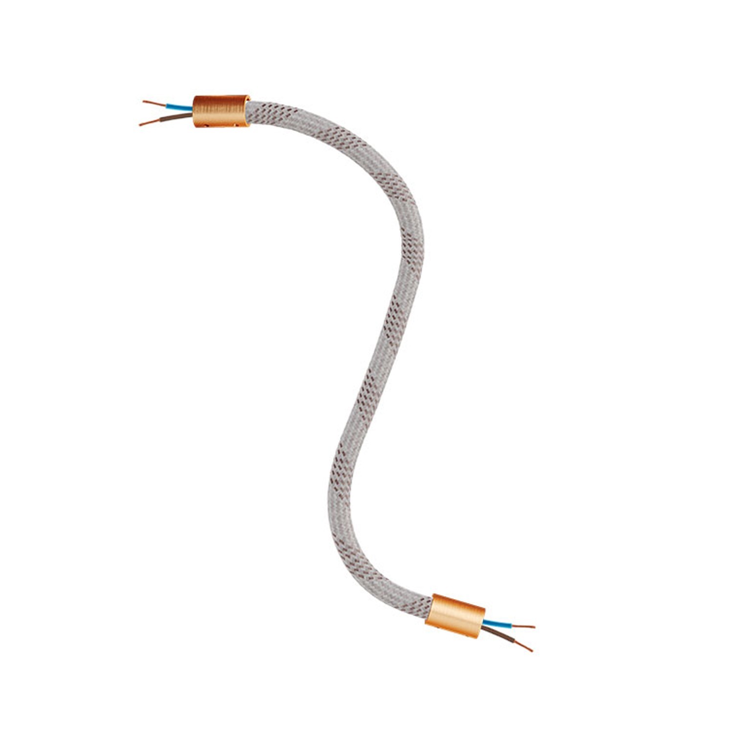 Kit Creative Flex flexibel rörledning täckt med Ljus Mélange RM72 tyg med terminaler i metall