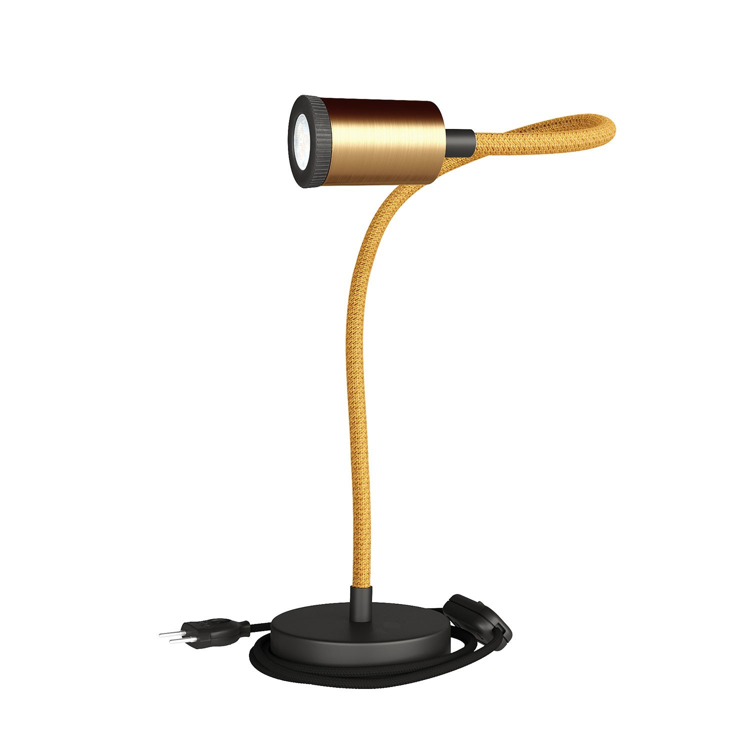 Table Flex GU1d0 flexibel bordslampa med mini LED spotlight
