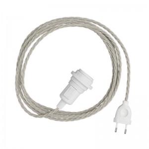 Snake Twisted till lampskärm - Plug-in lampa med tvinnad textilkabel
