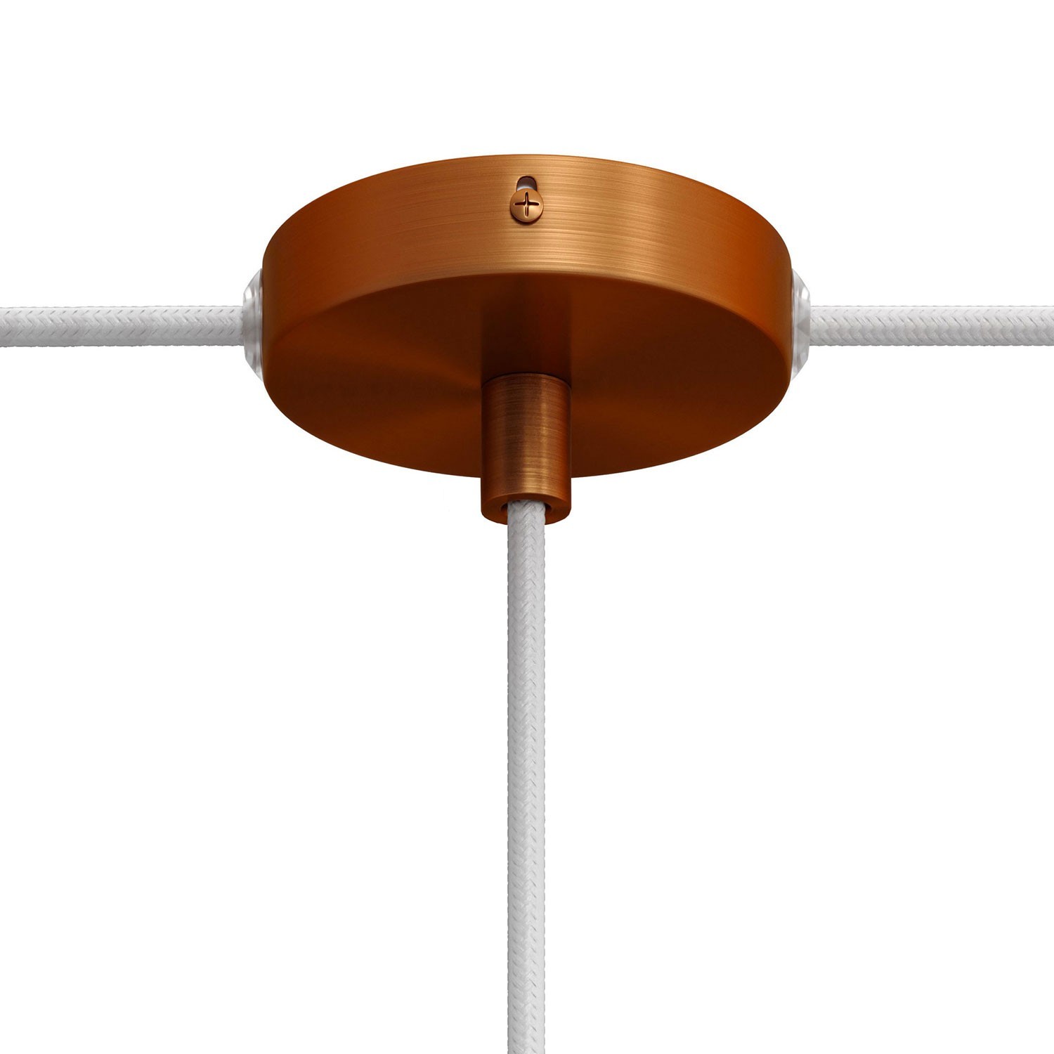 Kit Mini cylindrisk takkopp i metall med 1 centralt hål och 2 sidohål