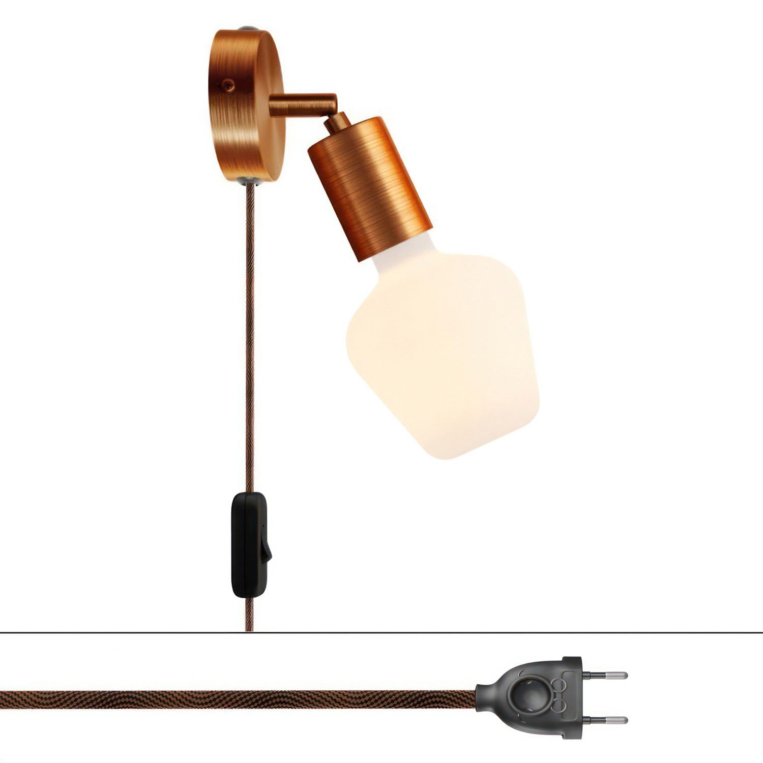 Spostaluce lampa med justerbar koppling i metall
