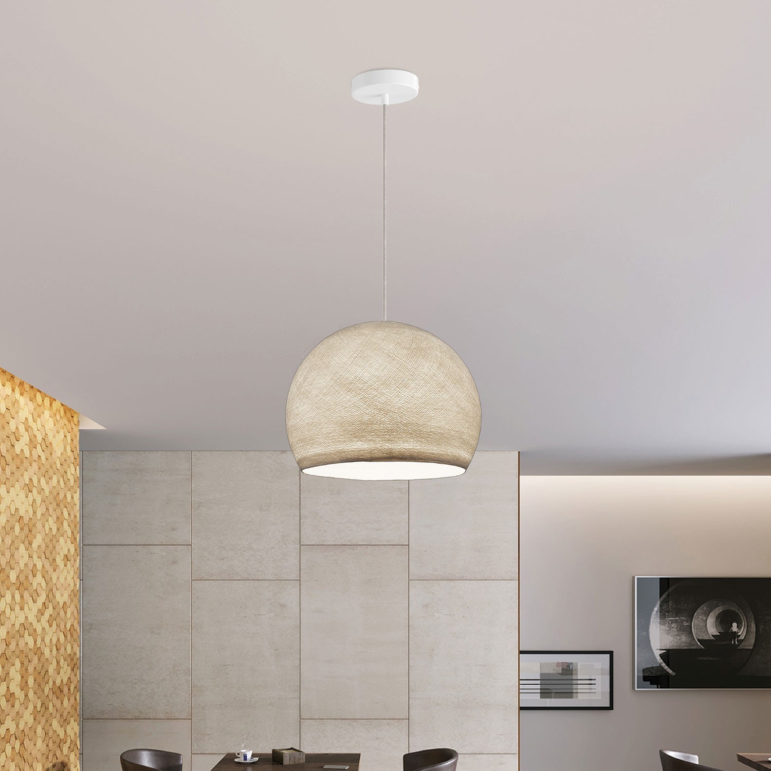 Cupola fiber lampskärm - 100% handgjord