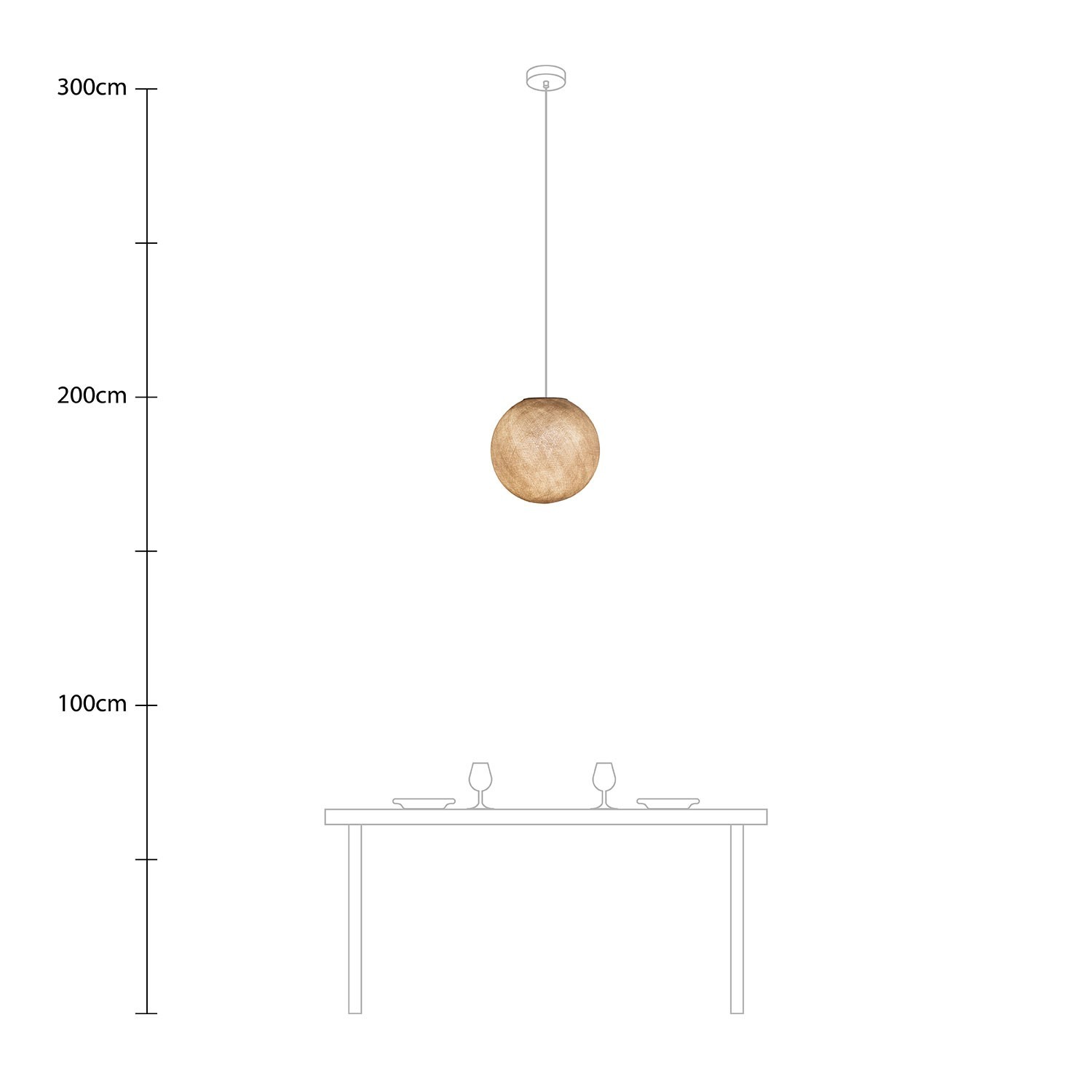 Sfera fiber lampskärm - 100% handgjord