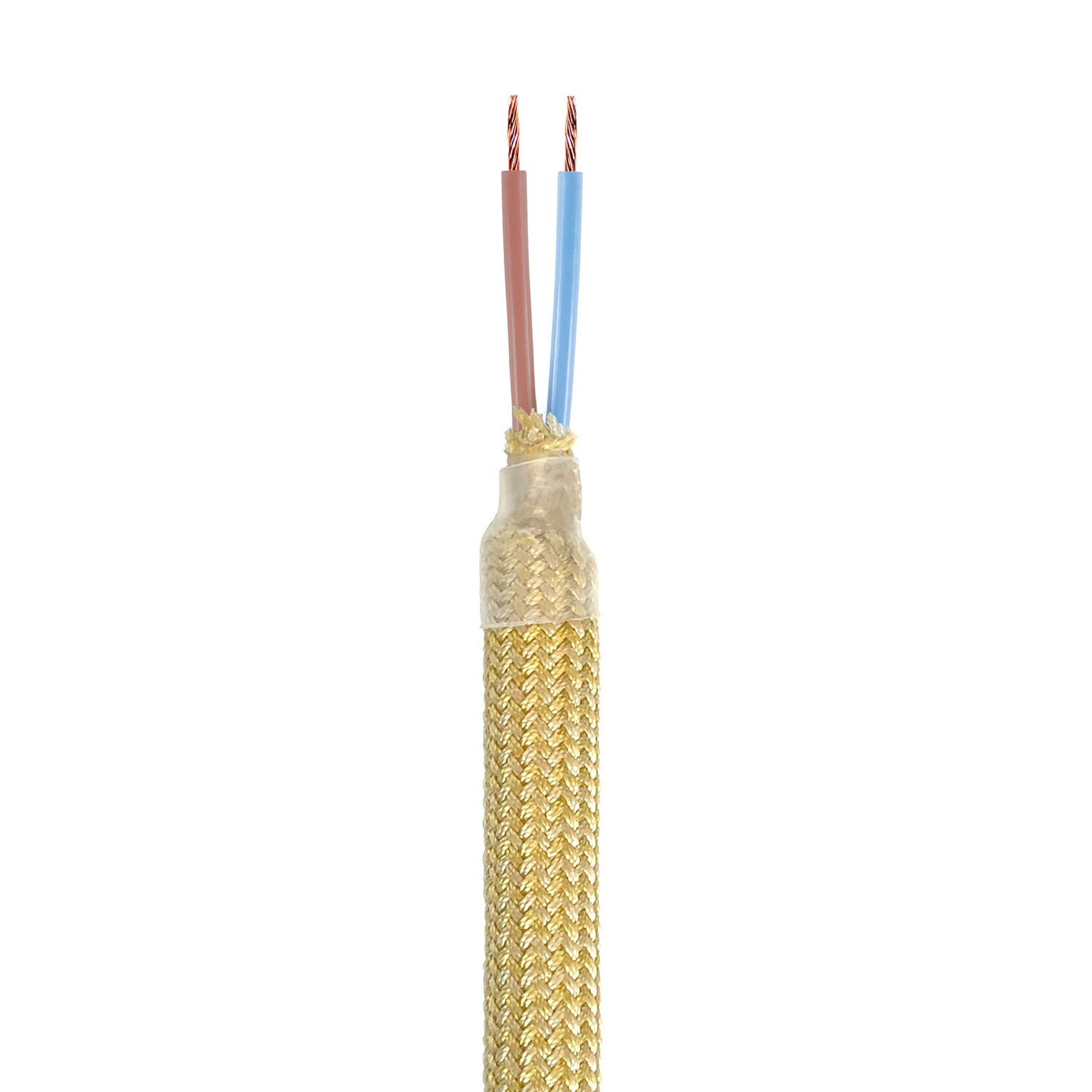 Kit Creative Flex flexibel rörledning täckt med RM79 senapsfärgat tyg med terminaler i metall