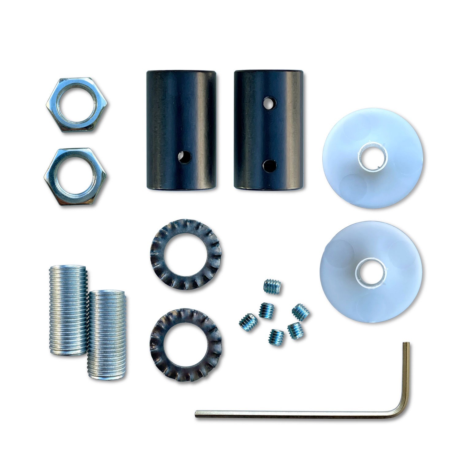 Kit Creative Flex flexibel rörledning täckt med RM78 himmelsblått tyg med terminaler i metall