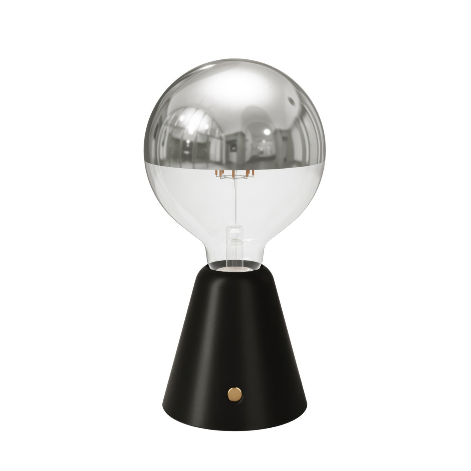 Bärbar och uppladdningsbar LED-lampa Cabless01 med ljuskälla med silverbeläggning