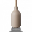 Kit lamphållare E27 i silikon med dold dragavlastare