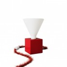 Röd bordslampa - Cubetto