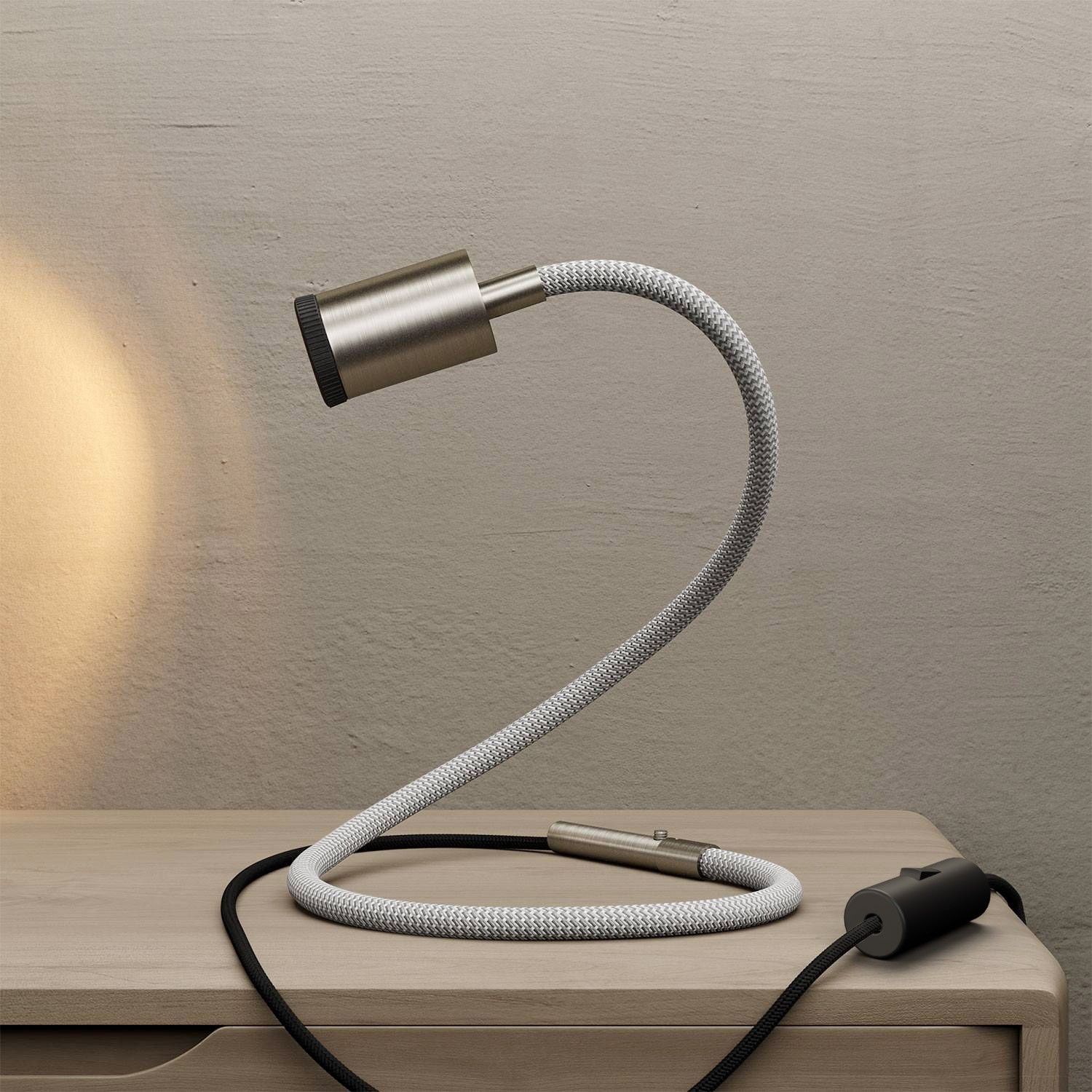 GU1d-one flexibel lampa utan bas med mini LED spotlight