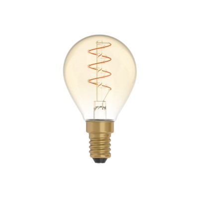 C02 Mini Globo G45 gyllene LED-lampa Carbon Line Spiral Filament 2,5W E14 Dimbar 1800K
