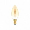 C51 Kronljus gyllene LED-lampa Carbon Line Vertikal Filamenttråd 3,5W E14 Dimbar 2700K