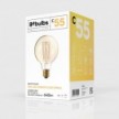 C55 Globo G95 gyllene LED-lampa Carbon Line Vertikal Filamenttråd 7W E27 Dimbar 2700K