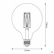 C56 Globo G125 gyllene LED-lampa Carbon Line Vertikal Filamenttråd 7W E27 Dimbar 2700K