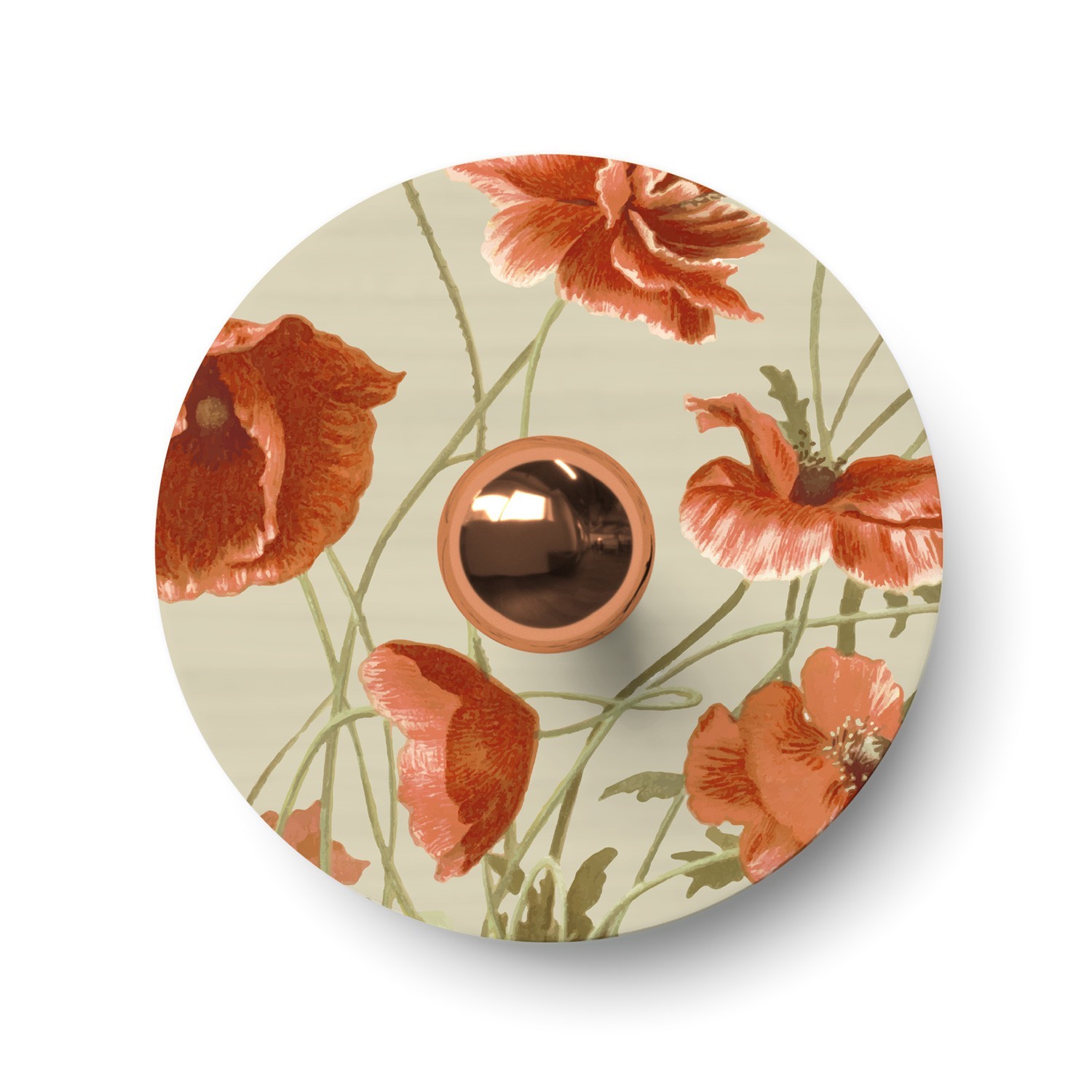 Ellepì platt mini-lampskärm med blommig design "Blossom Haven", diameter 24 cm - Tillverkad i Italien