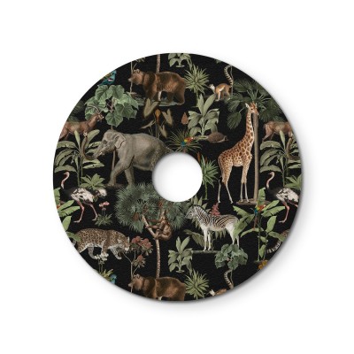 Ellepì platt mini-lampskärm med djungeldjur från "Wildlife Whispers", diameter 24 cm - Tillverkad i Italien
