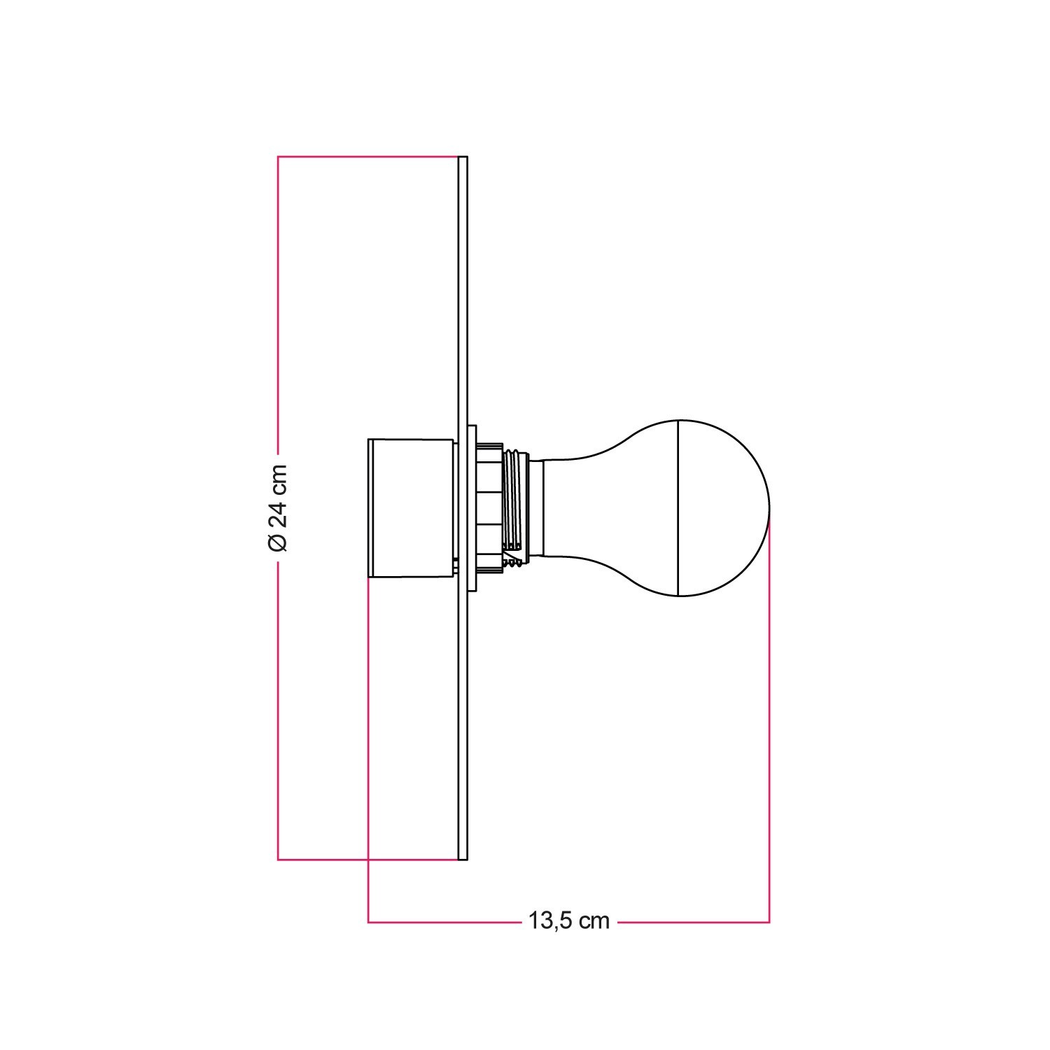 Vägg- eller taklampa med "Kalejdoskop" lampskärm med geometriska mönster - Vattentät IP44