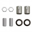 Cylindrisk dragavlastare i metall komplett med gängstång, mutter samt låsbricka - 2 st.