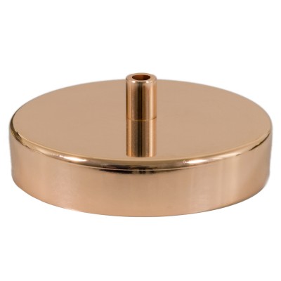 Lamp base diam 120mm COPPER with counterweight, side cable bushing and softpad