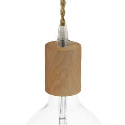 Wooden lamp holder E27 Kit - Finish: Alder