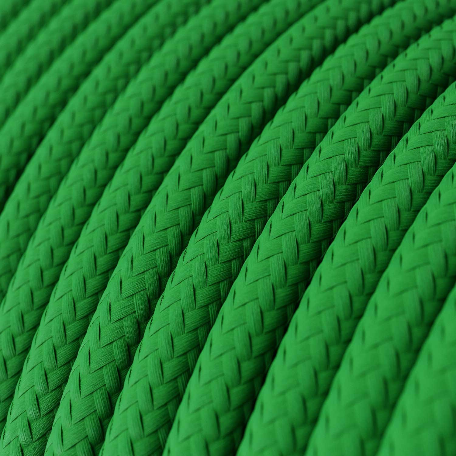 Rund textilkabel RM06 - Grön