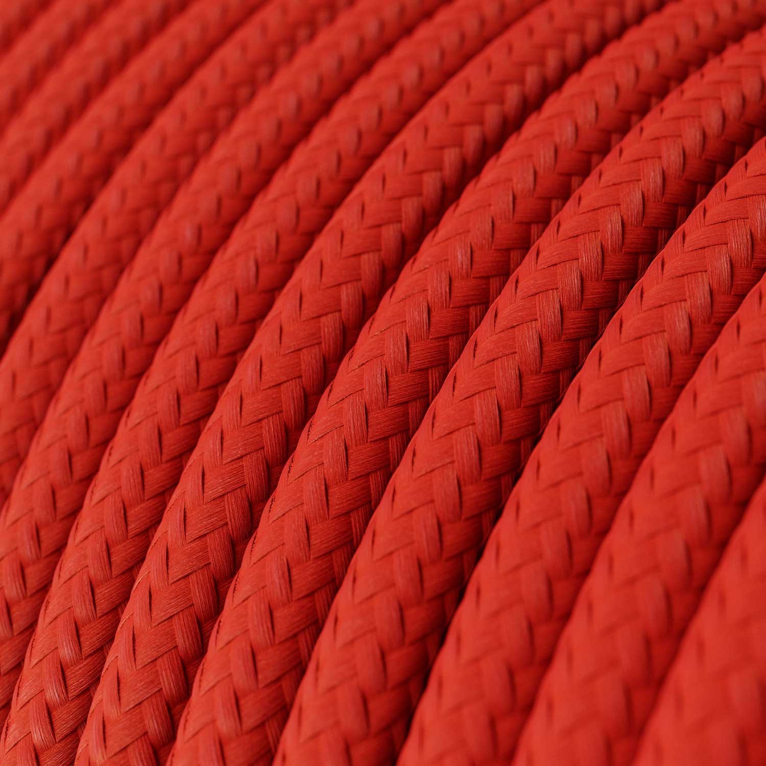 Rund textilkabel RM09 - Röd