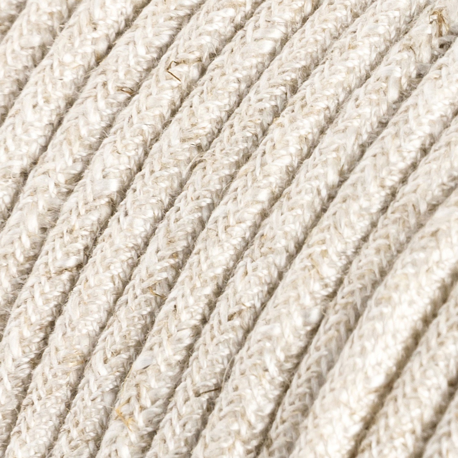 Rund textilkabel RN01 - Linne natur