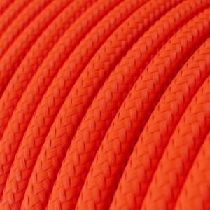 Rund textilkabel flouriserande RF15 - Orange Neon