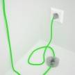 Sladdställ med fotströmbrytare, RF06 Grön Neon Viskos 3 m. Välj färg på strömbrytare och kontakt