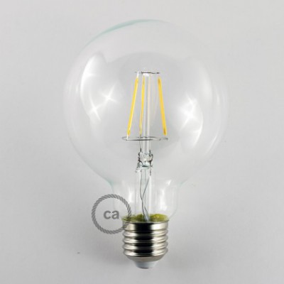 Vintage Dekorativ filament ljuskälla LED 4W G95 Globe Clear Warm Light