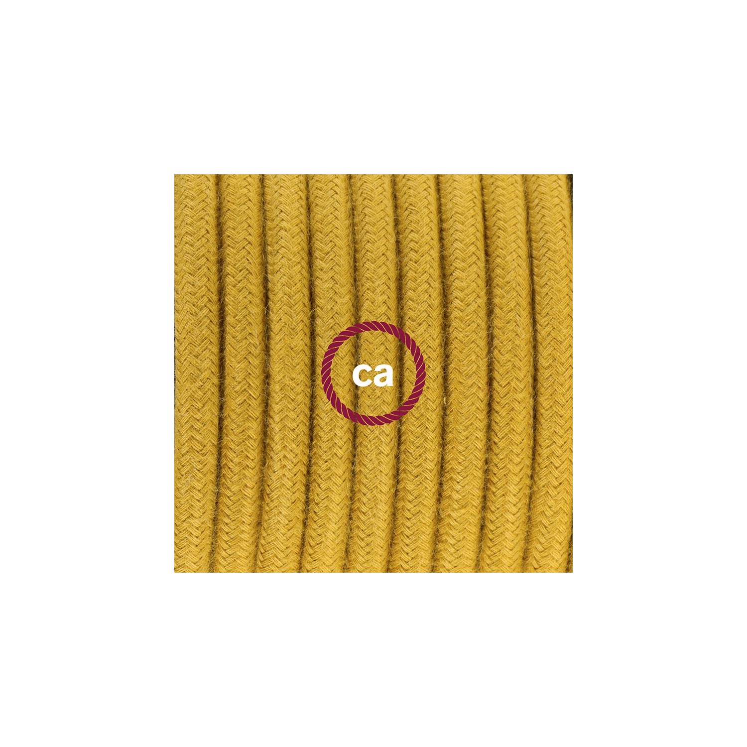 Sladdställ med fotströmbrytare, RC31 Golden Honey Bomull 3 m. Välj färg på strömbrytare och kontakt