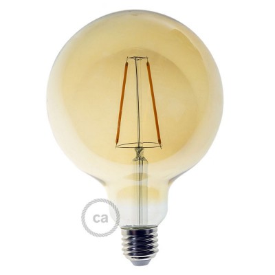 LED Ljuskälla guld - Globe G125 med lång glödtråd - 4W E27 Dekorativ Vintage 2000K
