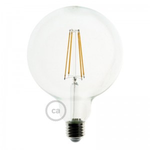 LED Ljuskälla genomskinlig - Globe G125 med lång glödtråd - 7.5W E27 Dekorativ Vintage Dimbar 2200K