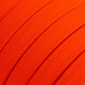 Textilkabel för String Lights, täckt av viskostyg, Orange Fluo CF15