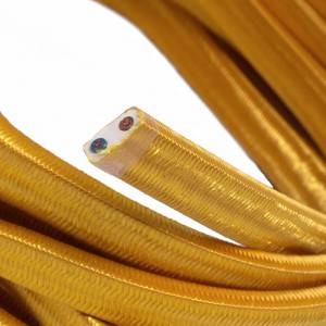 Textilkabel för String Lights, täckt av viskostyg, Guld CM05