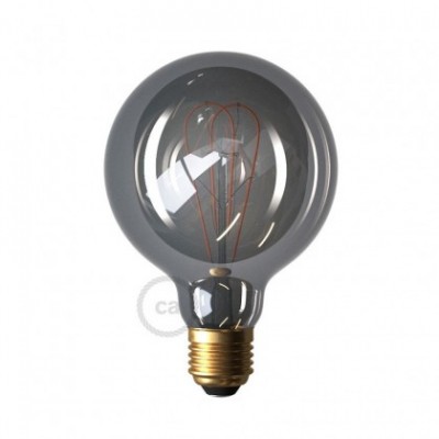 Smoky LED-ljuskälla - Globe G95 böjd dubbelloopglödtråd - 5W E27 dimbar 2000K